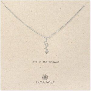 Dogeared Sterling Silver Love Is The Answer Love Hanging Necklace New